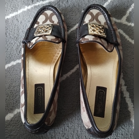 Vintage Coach Logo Monogram Loafers Moccasins - Picture 10 of 16